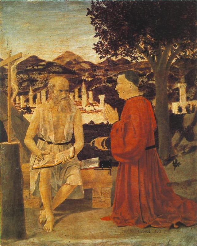 Piero della Francesca Saint Jerome and a Donor China oil painting art